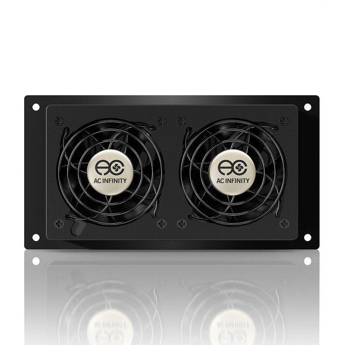 AC Infinity AIRPLATE S7, Quiet Cooling Fan System 12" with Speed Control, for Home Theater AV Cabinets N10