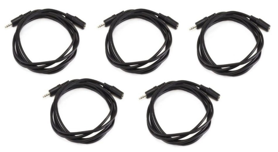 Monoprice 100647 50' 3.5mm Stereo Plug/Plug M/M Cable, Black N3