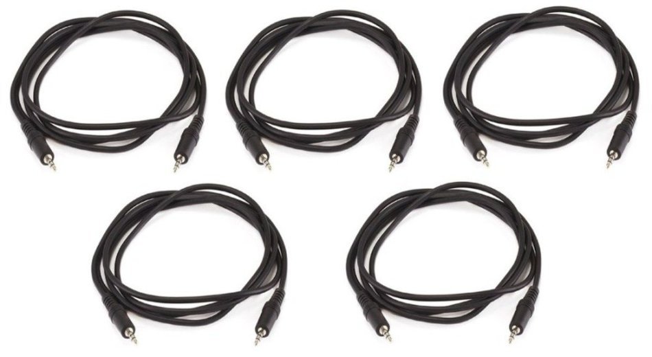 Monoprice 100647 50' 3.5mm Stereo Plug/Plug M/M Cable, Black N5