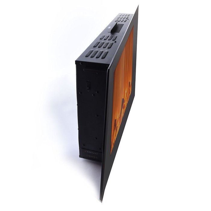 Ivation 50&rdquo; Wall Mounted Glass Electric Fireplace w/ Built In 1500-Watt Heater &ndash; Realistic LED Flames - Mounting... N6
