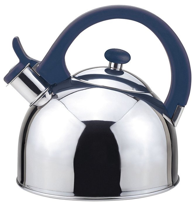 Magefesa 2.1-Quart Acacia Stainless Steel Tea Kettle, Blue