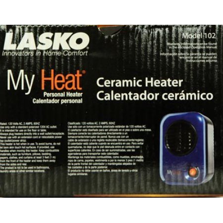 200 Watts Energy MyHeat Personal Mini Ceramic Heater, Overheat Protection, V-0 Safety Plastic, Blue