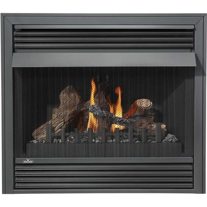 Napoleon GVF36-2N 30 000 BTU Vent Free Natural Gas Fireplace With Safety Pull Screen Realistic PHAZER Logs Oxygen...