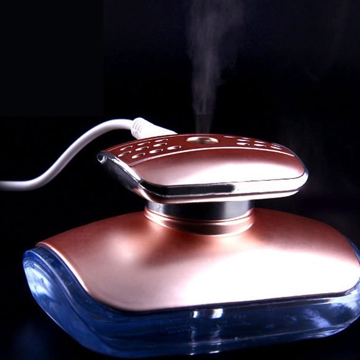 Office usb humidifier Hyun savory bottle type humidifier Automotive humidifier (Light pink) N4