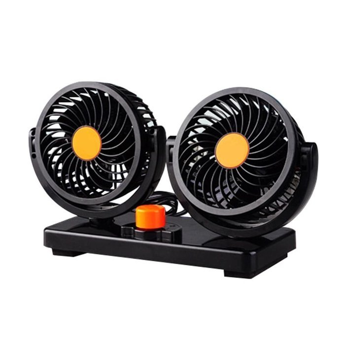 JOJOO 12V Single Swivel Head Car Auto Cooling Air Fan Rotatable Powerful 2 Speed Auto Quiet Ventilation with Kids... N2