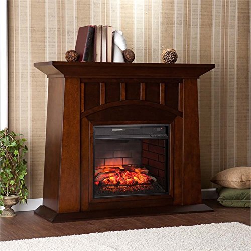 Southern Enterprises Lowery Infrared Electric Fireplace in Espresso N5