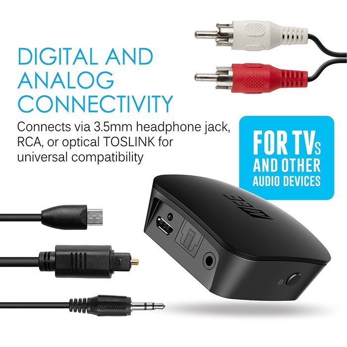 MEE audio Connect Universal Dual Headphone or Dual Speaker Bluetooth Wireless Audio Transmitter for TV N2