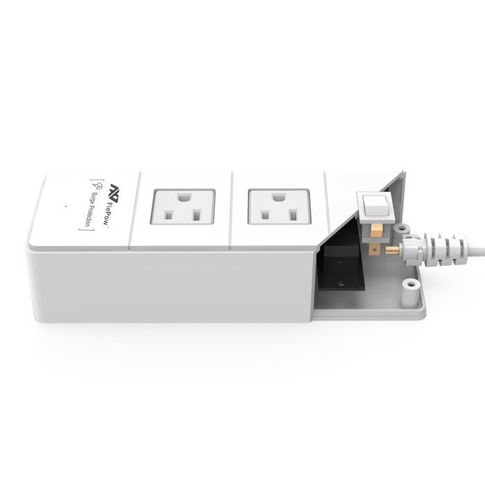 FlePow Portable Power Strip Surge Protector Travel Charger with 2 AC Plugs and 4 USB Charger Ports for iPhone,... N4