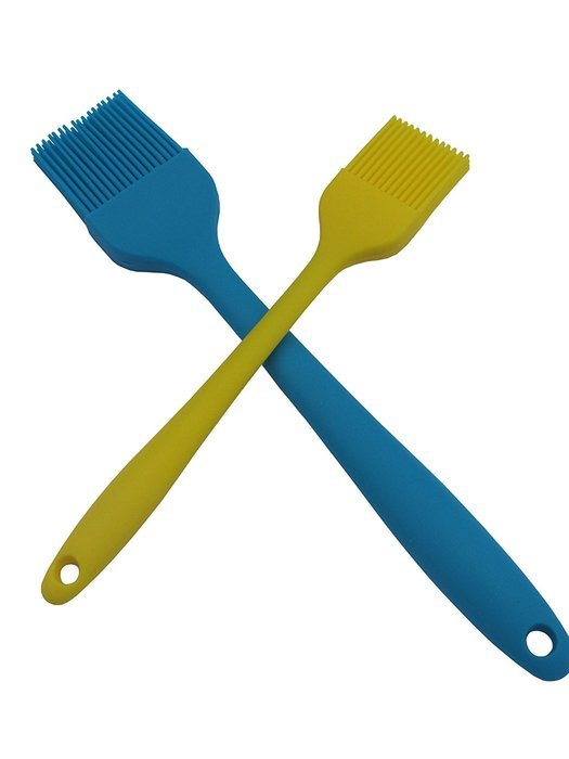 Silicone One Piece Barbecue & Basting Brush Set &ndash; 10.5 Inch BBQ Brush & 8 Inch Pastry Brush N4