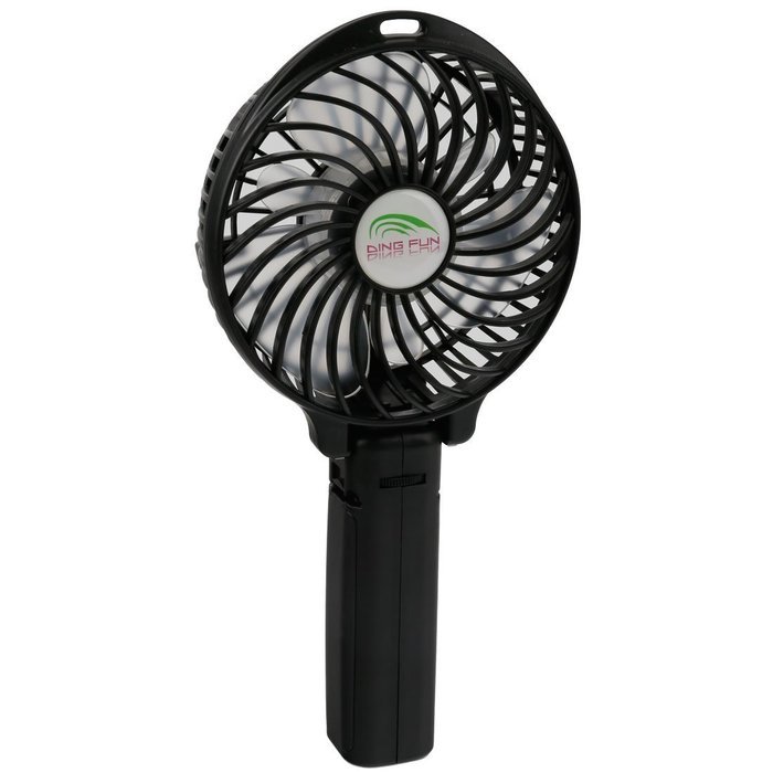 A-szcxtop Portable Multifunction Fold Handheld Hanging Umbrella Mini Fan with 18650 Battery (Black) N5