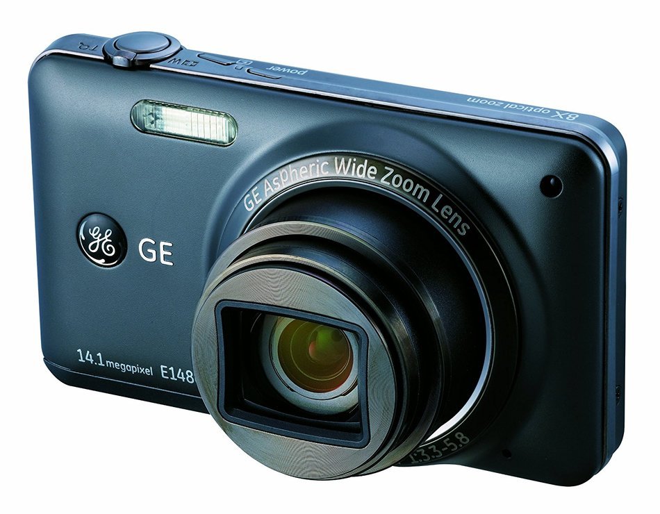 GE E1486TW 14MP Digital Camera with 8X Optical Zoom and 3.0-Inch Touch Panel LCD with Auto Brightness (Red)