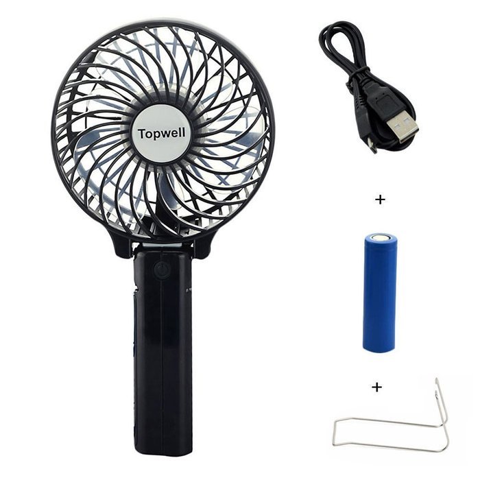 Topwell&reg; Rechargeable Fans Portable Handheld Fan Battery Operated Cooling Fan Electric Personal Fans Foldable... N9