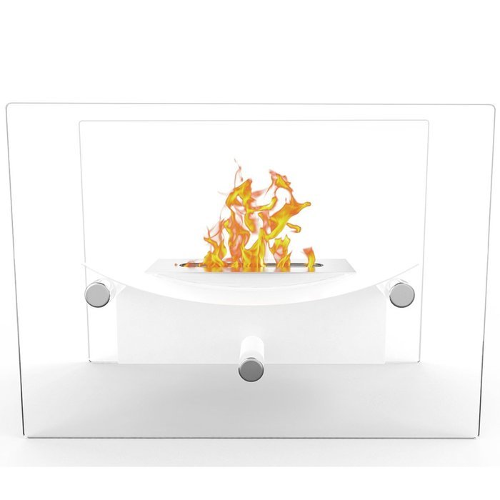 Elite Flame Arkon Ventless Tabletop Bio-Ethanol Fireplace White