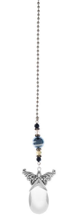 Clear & Silver Angel Fan Pull by Ganz