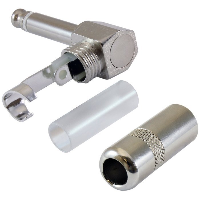 Agile-Shop 1/4" 90 Degree Angle Plugs TS Mono Heavy Duty Style for Speaker Cables, Patch Cables, Snakes - Male... N2