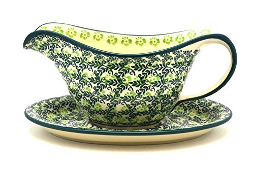 Polish Pottery Gravy Boat - Irish Meadow