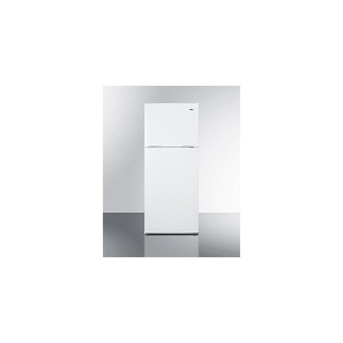 Summit FF1084WIM 24" Wide 9.9 Cu.ft. Frost-free Refrigerator-freezer in White Finish with Factory Installed Icemaker N2