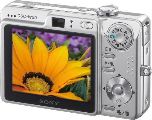 Sony Cybershot DSCW50 6MP Digital Camera with 3x Optical Zoom N2