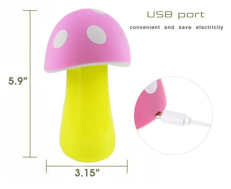 Ultrasonic Cool Mist Humidifier,MKLOT Home Mushroom Purifier Atomizer 200ml for Skin Moisturing Stealth Mask Auto... N5