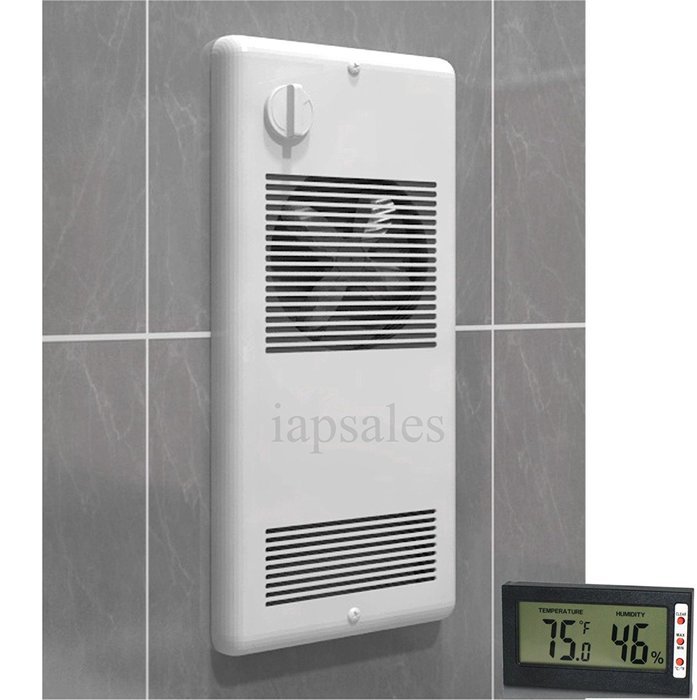 High Quality Bathroom Wall Heater & Free Thermometer Bundle: 240 volt 2000 watt, heats up to 240 sq ft, energy... N4