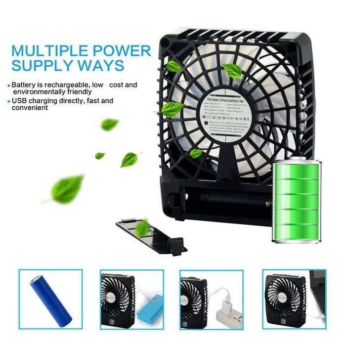 E-joy&reg; Mini USB Powered Flexible Gooseneck Fan LED Cooling Flashing USB Temperature Fan for PC Laptop Notebook... N13