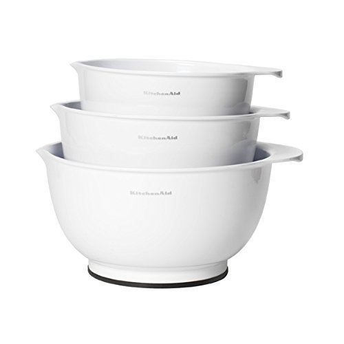 Kitchen Aid Classic White Mixing Bowls (Set of 3)
