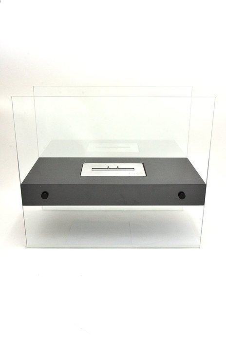 Chic Fireplaces Boston Black Luxury Large Size Free Standing Modern Bio-Ethanol Fireplace Tempered Glass and Stainless... N8