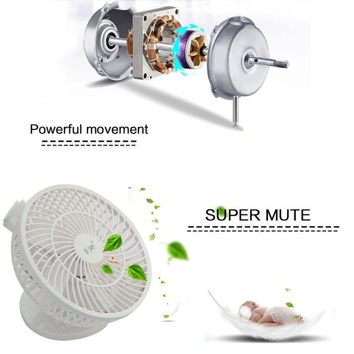 E-joy&reg; Mini USB Powered Flexible Gooseneck Fan LED Cooling Flashing USB Temperature Fan for PC Laptop Notebook... N22