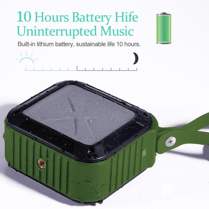 Evershop Portable Outdoor Bluetooth Speaker,Shower Waterproof Wireless Speaker with 10 hours Battery Life for... N12