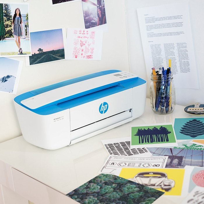 HP DeskJet 3755 Compact All-in-One Photo Printer with Wireless & Mobile Printing, Instant Ink ready - Blue Accent... N5