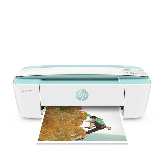 HP DeskJet 3755 Compact All-in-One Photo Printer with Wireless & Mobile Printing, Instant Ink ready - Blue Accent... N6