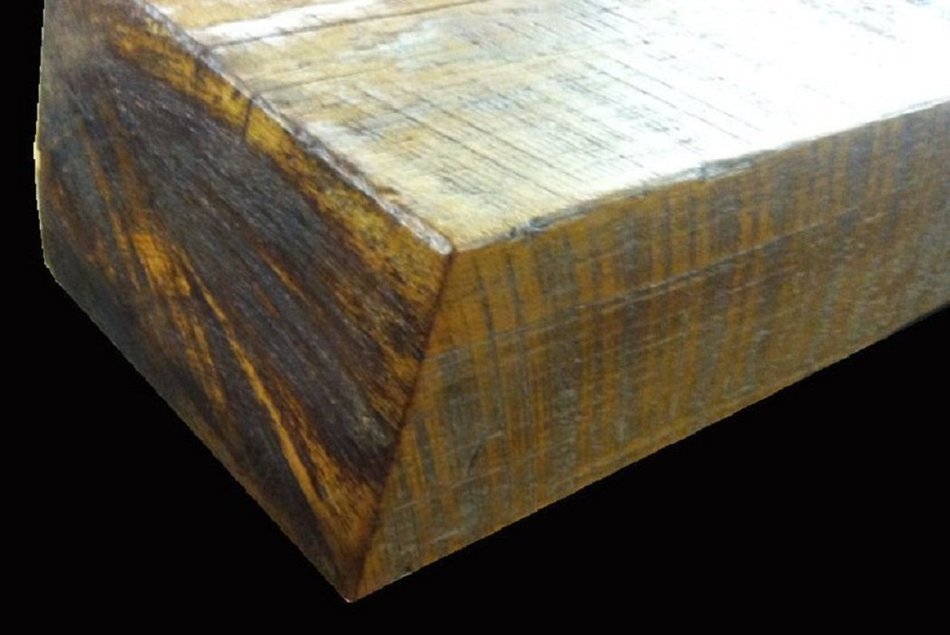 Reclaimed Oak Barnwood Beam Fireplace Mantel (4x6x60) N4