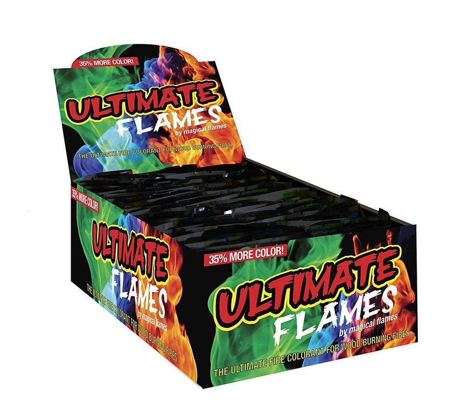 Magical Flames Vibrant & Colorful Flames for Wood Burning Fires (25 Pack) N15