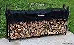 The Woodhaven 8 Foot Firewood Log Rack with Cover