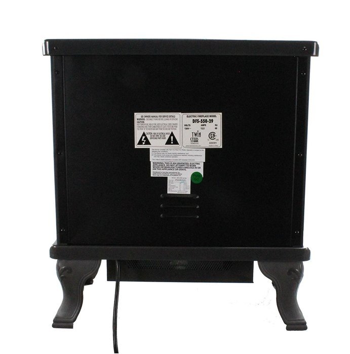 Duraflame 400 Sq Ft Electric Stove Fireplace Heater w/ Flame Effect | Gun Metal N5