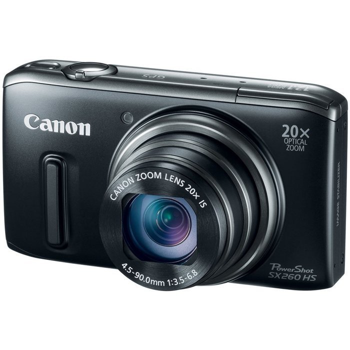 Canon PowerShot SX260 HS 12.1 MP CMOS Digital Camera with 20x Image Stabilized Zoom 25mm Wide-Angle Lens and 1080p...