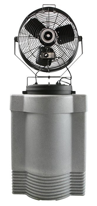 Cool Draft CDMP1840GRY Mid-Pressure 180 PSI 22-Inch Diameter 4-Position 3-Speed Misting Fan N2