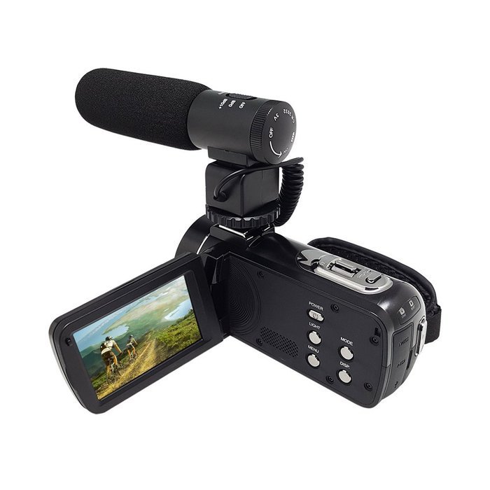 Ordro Wifi Video Camcorder HDV-Z20 Full HD 1080P Handheld Digital Camera DV with External Microphone