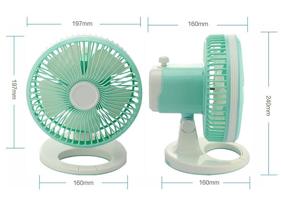E-joy&reg; Mini USB Powered Flexible Gooseneck Fan LED Cooling Flashing USB Temperature Fan for PC Laptop Notebook... N31