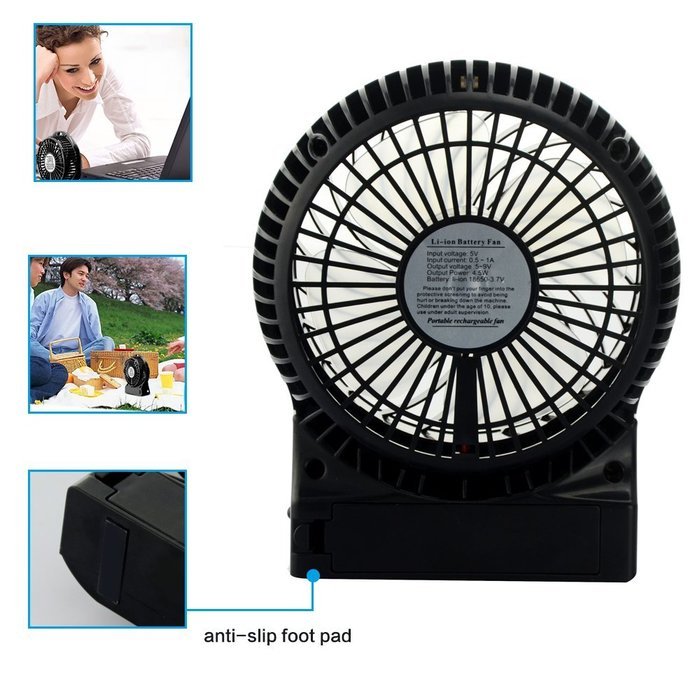 E-joy&reg; Mini USB Powered Flexible Gooseneck Fan LED Cooling Flashing USB Temperature Fan for PC Laptop Notebook... N36