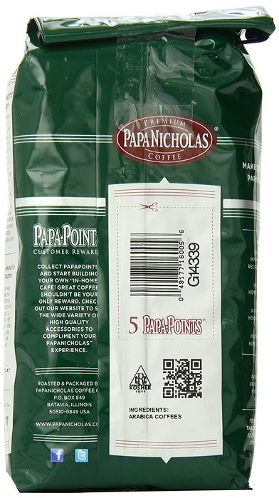 PapaNicholas Coffee Whole Bean Coffee, Italian Espresso, 10 Ounce N100