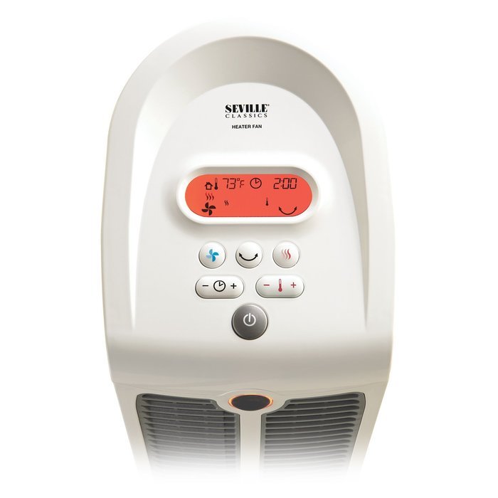 Seville Classics EHF10222B UltraSlimline Tower Heater Fan N2