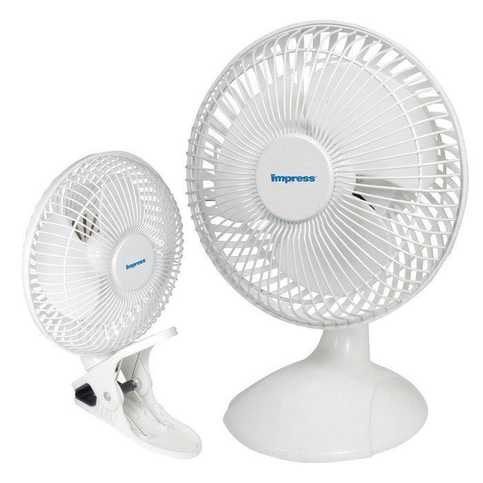 Impress IM-706DP 6-Inch 2-in-1 Desk/Clip-On Fan