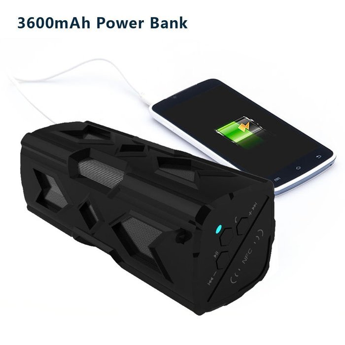 CNUALV Outdoor Sports Bluetooth Stereo Speaker Waterproof Wireless Speaker with Built-in 3600mAh Power Bank (...