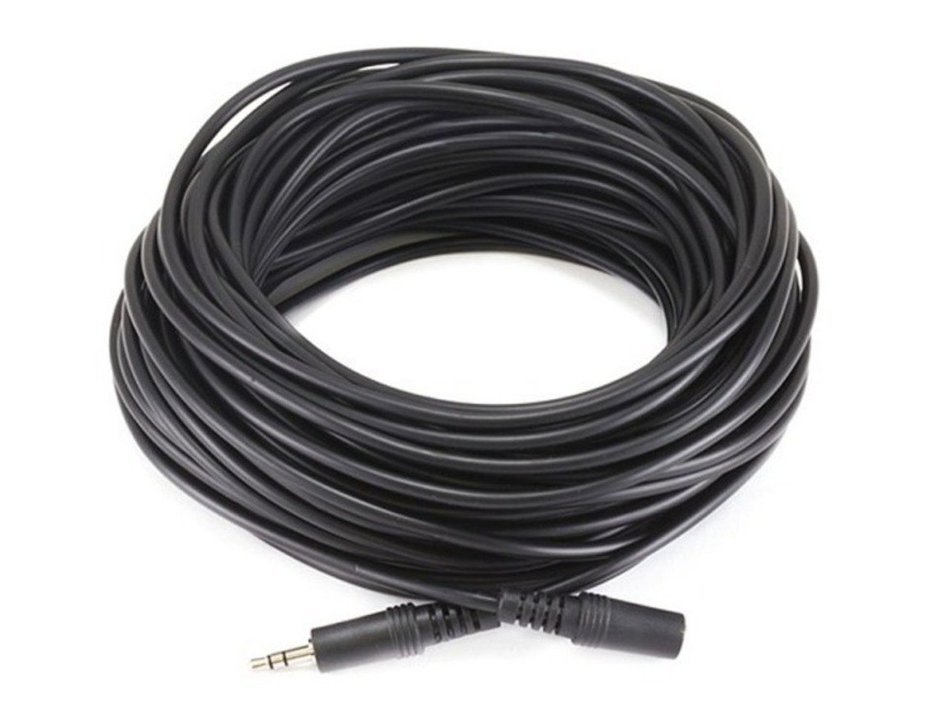 Monoprice 100647 50' 3.5mm Stereo Plug/Plug M/M Cable, Black N7