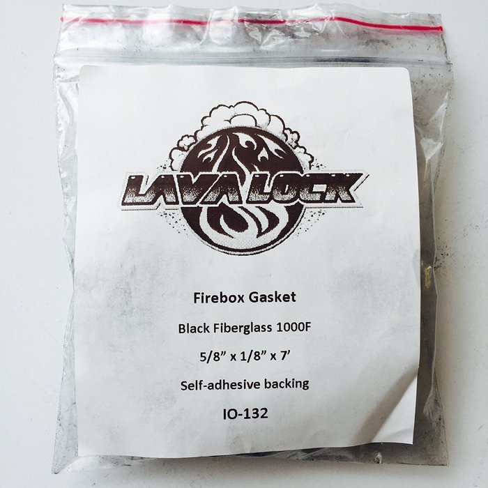 LavaLock 1/8 x 5/8 x 84" Self Stick Adhesive Fiberglass Gasket Wood Pellet Stove Window Glass Door Tape N2