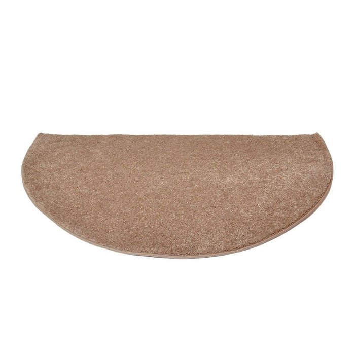 Flame 4' Half Round Fireplace Rug- Light Hickory N2
