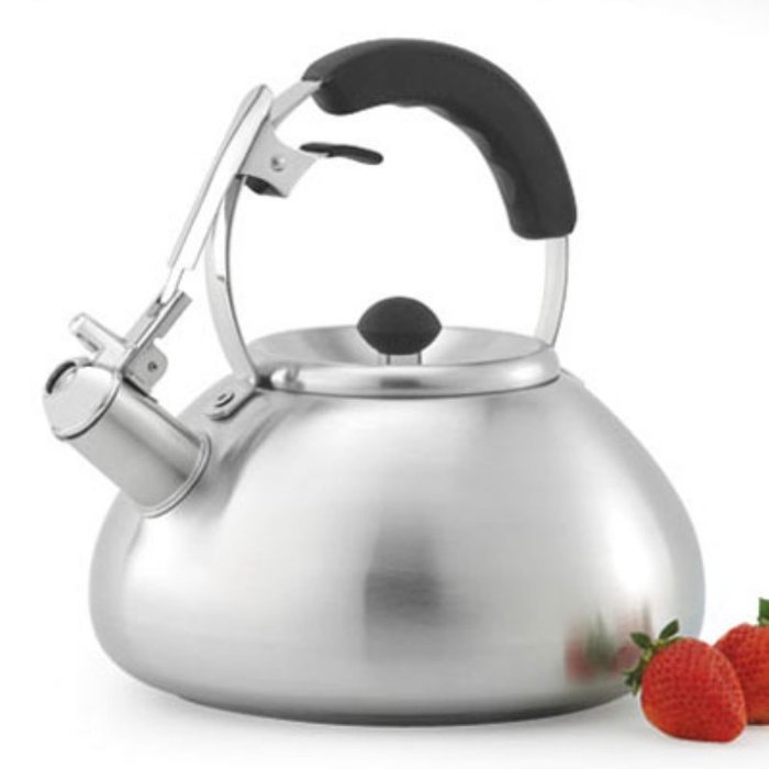 Creative Home Savanah Tea Kettle with Brushed Finish, 3.0-Quart