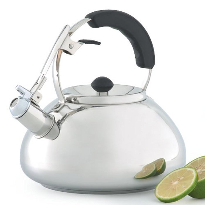 Creative Home Savanah Tea Kettle with Brushed Finish, 3.0-Quart N2