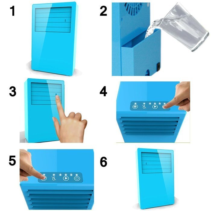 Ankeer Portable Air Conditioner Mini Desktop Computer Fan Grill Personal Table Fan Quiet Air Circulator Refrigeration... N2